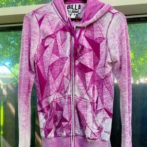 Lightweight Distressed Billabong Zip Up Womens M